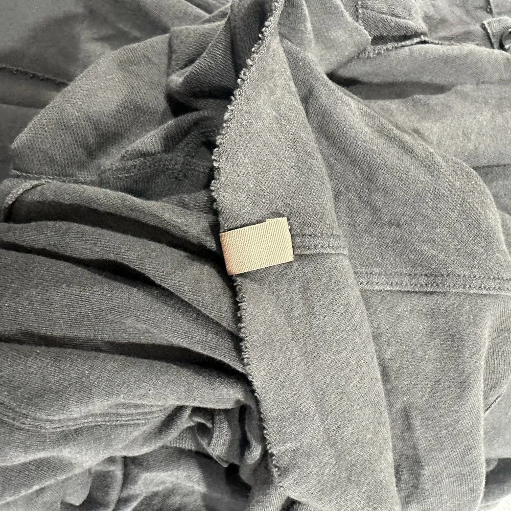 Lunya The Robe Organic Pima Cotton with Pockets Long Gray Loungewear Luxury - Picture 8 of 12
